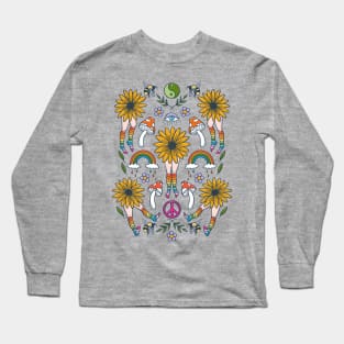 Hippie Flower People Long Sleeve T-Shirt